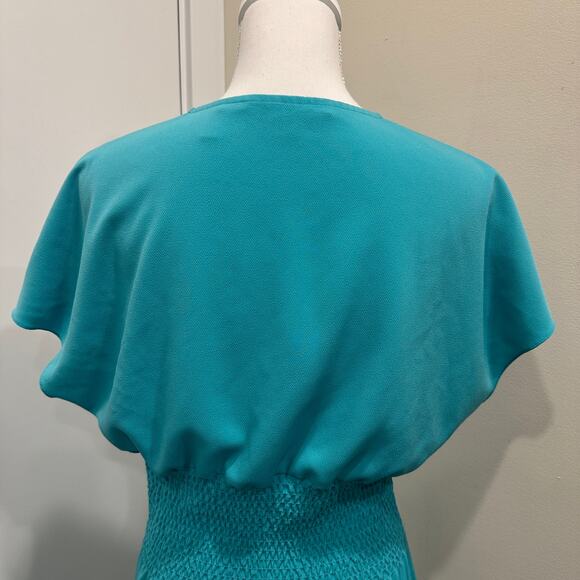 Draper James Mint Green Flutter Sleeve Shirred Blouson Maxi Dress Coastal Preppy - Picture 8 of 11